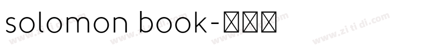 solomon book字体转换